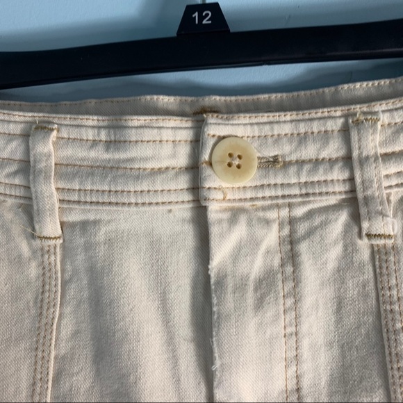 Free People Cream Topstitch Mini Skirt - Picture 7 of 11